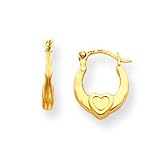 14k Heart Earrings