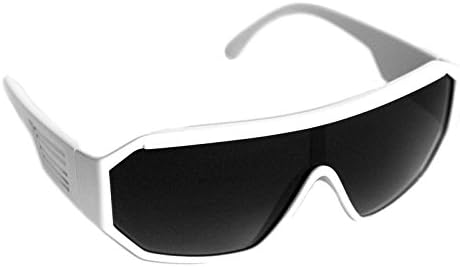Rasslor White Frame Gray Shield 140mm Sunglasses