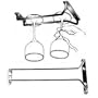 New, 10-Inch Long, Wine Glass Rack, Wire Hanging Rack, Wine Glass Hanging Rack, Wire Wine Glass Hanger Rack, Stemware Rack, Under Cabinet, Chrome Finish