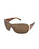 Versace - Versace Signature Temple Shield Sunglasses gold/brown