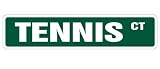 TENNIS Street Sign court player ball shop bags gift