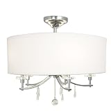 Convertible Semi-Flush / Chandelier Drum Lighting Fixture ~ Lightaccents