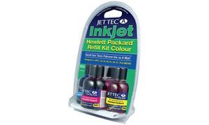 Hewlett Packard black Refill Kit, 3 x 30 ml + 1 x 30ml Cartridge Flush Pigmented