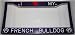 Paw Prints Purple Glitter I Love My French Bulldog License Plate Frame