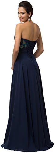 Party Special Occasion Dresses for Wedding Guest Navy Blue Full Length Strapless Pleated Size 10 KL-5