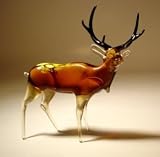 Blown Glass Art Wild Animal Figurine Deer ELK