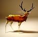 Blown Glass Art Wild Animal Figurine Deer ELK