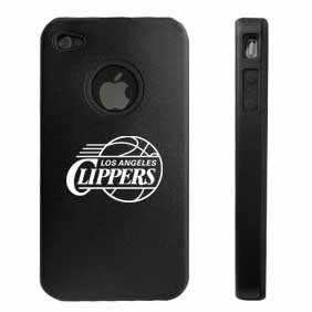 Apple iPhone 4 4S 4G Black Aluminum & Silicone Case Los Angeles Clippers