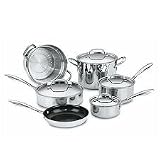 Cuisinart Multi-Ply Stainless Green NS 10-Piece Cookware Set