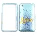 Yellow Love on Blue Snap on Faceplate Hard Case Cover for Apple 3G iPhone / iPhone 3GS 3G S Cell Phone