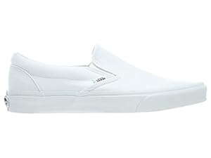Vans Adult Classic Slip On Sneakers - true white, men's 6.5, women's 8