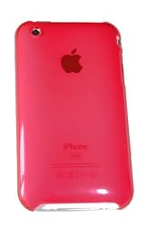 Ultra Slim Case for iPhone 3G, 3G S Transparent Red (Around 0.09 Inch Thick)