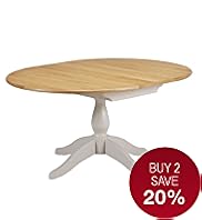 Padstow Extending Round Dining Table