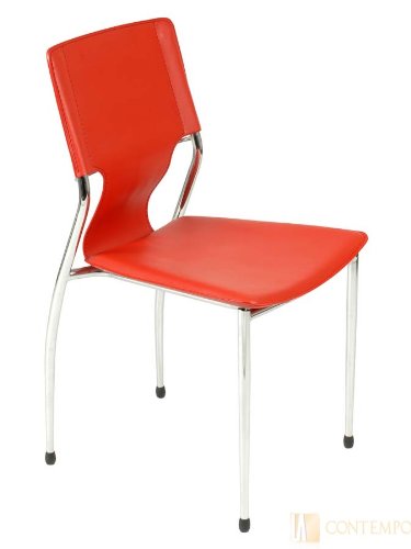 ITALMODERN Terry Side Chair, Red, Set of 4 On Sale
