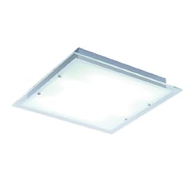 ET2 Lighting E22120-10 Contempra 4-Light Ceiling Flush Mount, Brushed Aluminum with Clear...