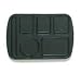 Food Service Rectangular Compartment Lunch Tray, 6 Compartment, Left-Handed, Hunter Green