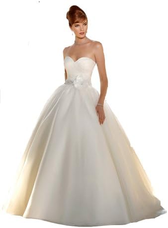 Roselin Women's Followe Ribbon Puffy Skirt Princess Wedding Dress (6)