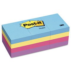 Post-it® Notes, Original Pad, 1-1/2 Inches x 2 Inches, Assorted Ultra Colors, 12 Pads per Pack