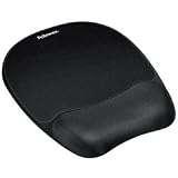 Fellowes Memory Foam Mouse Pad/Wrist Rest- Black (9176501)