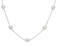 Sterling Silver Freshwater Cultured Pearl "Tin Cup" Necklace, 18"
