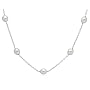 Sterling Silver Freshwater Cultured Pearl "Tin Cup" Necklace, 18"