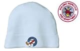 Embroidered Infant Rib Knit Beanie With The Image Of Building Inspector