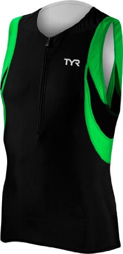 TYR Men's Singlet: Black/Red; LG On Sale