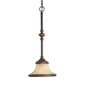 Murray Feiss P1086WAL FG One-Light Artisan Collection Mini Pendant, Walnut Firenze Gold... by Murray Feiss