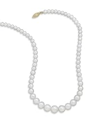 Genuine Elegante Necklace. 17" 5mm - 11mm Cultured Freshwater Pearl Necklace. 100% Satisfaction Guaranteed.