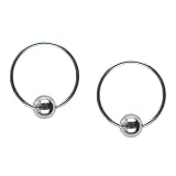 14mm Bali Hoop Earrings Sterling Silver