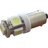 LED 1W 12V White Omni Bulb BA9S T4W SIDE TAIL 5 5050 SMD