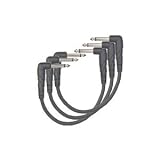 Planet Waves Classic Series Instrument Cable with Right Angle Plug, 0.5 feet (3-pack)