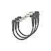 Planet Waves Classic Series Instrument Cable with Right Angle Plug, 0.5 feet (3-pack)