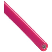 Stainless Steel 18-8 Nylon Coated Wire Rope, 7x7 Strands, 3/32" Cable Diameter, 3/16" Coated OD, 50' Length, 920 lbs Breaking Strength, Red