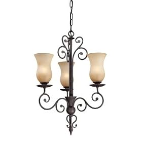 Troy Lighting F1305FI Portobello 3 Light Single Tier Chandelier in French Iron with...