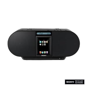 Sony ZSS4IP CD Boombox with iPod Dock and iPhone (Black) by 