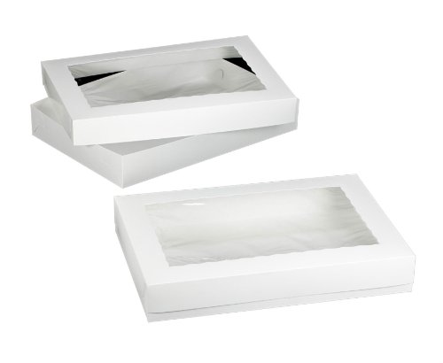 Dress My Cupcake Window Cupcake Box with Holder for 36 Standard Cupcakes, White, Set of 100