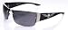Flying Skull Semi Rimless Metal and Acrylic Frame Fashion Sunglasses with Raised Skull Logo Accent ( Choose from 3 Colours )