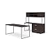 OFM FUL-PKG-0068-ESP Fulcrum Series Office Furniture Set, Table Desk, 66" Credenza, Lateral Filing Cabinet, Hutch, in Espresso