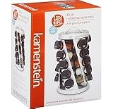 Kamenstein 20 Jar Revolving Spice Rack with 5 Year Free Spice Refill Included