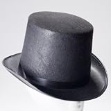 Hard Felt Black Top Hat