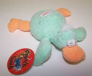 More image Multi Pet Scrunch Bunch Plush Duck 5in Dog Toy Assorted Colors