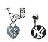New York Yankees Heart Bracelet/Belly Ring Package