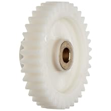 Spur Gear, 20 Degree Pressure Angle, Polyoxymethylene, Inch, 20 Pitch, 3.500" Pitch Diameter, 0.312" Bore, 3.600" OD, 70 Teeth