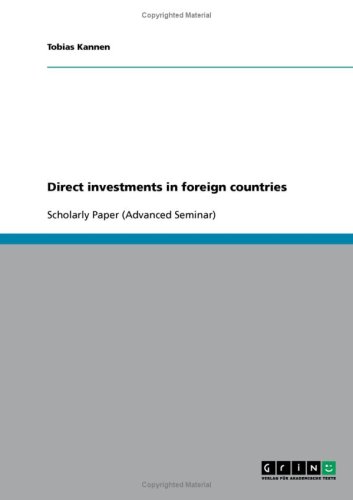 Direct investments in foreign countries