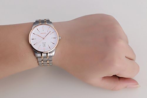 NAKZEN Men's Quartz Watches Part Rose Gold Stainless Steel Sapphire Glass Diameter 40mm