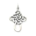 Pendant - Silver Irish Celtic Fancy Cross Knot Pendant Charm