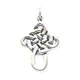 Pendant - Silver Irish Celtic Fancy Cross Knot Pendant Charm
