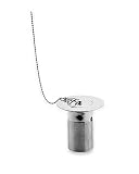 Basin Waste with brass plug & link chain (Chrome)