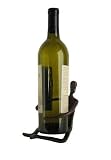 Man Hugging Bottle Bronze Wine Holder